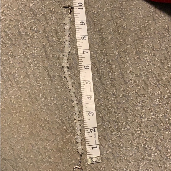 Handmade ankle/wrist bracelet of white rocks - Picture 2 of 5